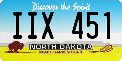 ND license plate IIX451