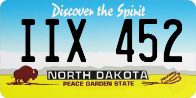 ND license plate IIX452