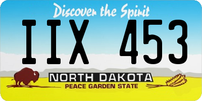 ND license plate IIX453