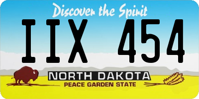 ND license plate IIX454