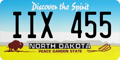 ND license plate IIX455