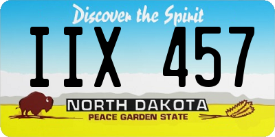ND license plate IIX457