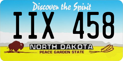 ND license plate IIX458