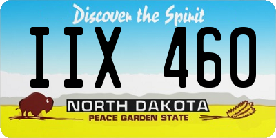 ND license plate IIX460