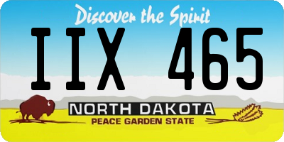 ND license plate IIX465