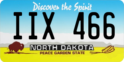 ND license plate IIX466