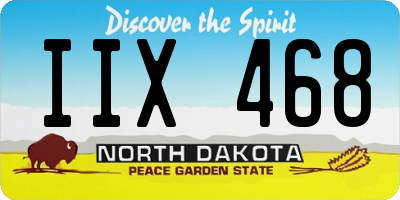 ND license plate IIX468