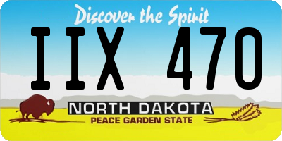 ND license plate IIX470