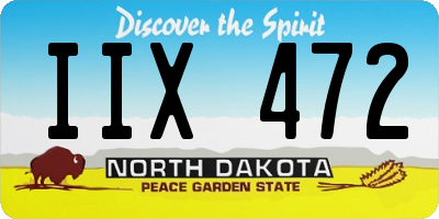 ND license plate IIX472