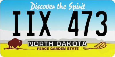 ND license plate IIX473