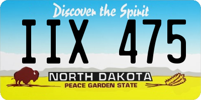 ND license plate IIX475