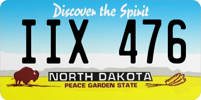 ND license plate IIX476