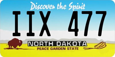 ND license plate IIX477