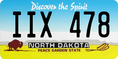 ND license plate IIX478
