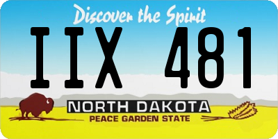 ND license plate IIX481