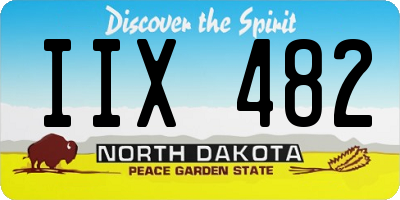 ND license plate IIX482