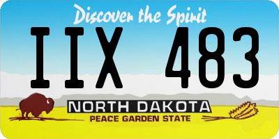 ND license plate IIX483