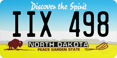 ND license plate IIX498