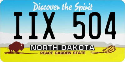 ND license plate IIX504
