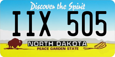 ND license plate IIX505