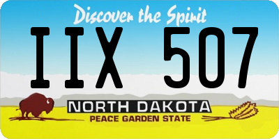 ND license plate IIX507