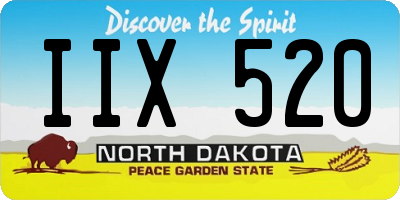 ND license plate IIX520