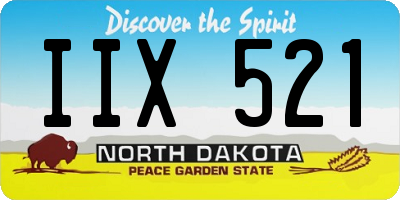 ND license plate IIX521