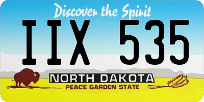 ND license plate IIX535