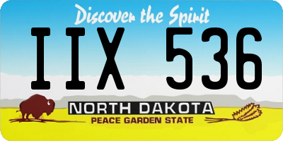 ND license plate IIX536