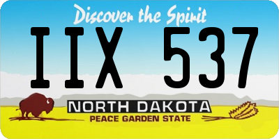 ND license plate IIX537