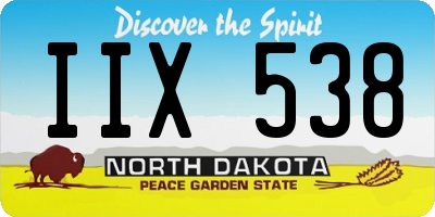 ND license plate IIX538