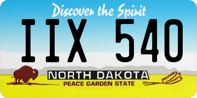 ND license plate IIX540