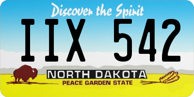 ND license plate IIX542