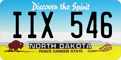 ND license plate IIX546