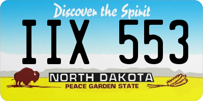 ND license plate IIX553