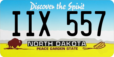 ND license plate IIX557