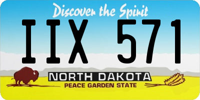 ND license plate IIX571