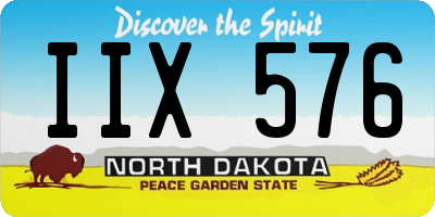 ND license plate IIX576