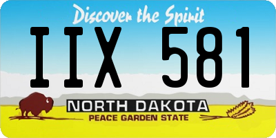ND license plate IIX581
