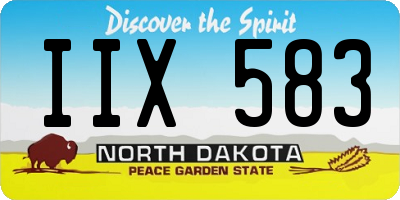 ND license plate IIX583