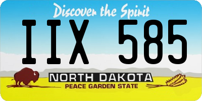 ND license plate IIX585