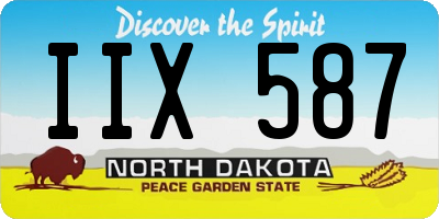 ND license plate IIX587