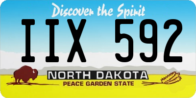 ND license plate IIX592