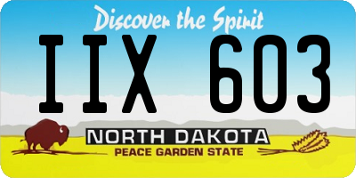 ND license plate IIX603