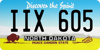 ND license plate IIX605