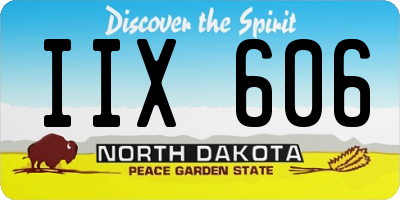 ND license plate IIX606