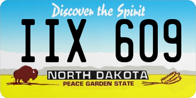 ND license plate IIX609
