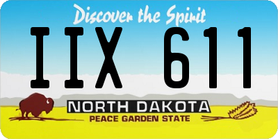 ND license plate IIX611