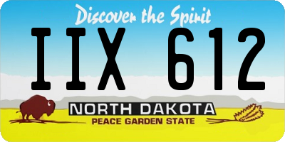ND license plate IIX612