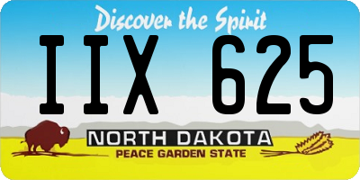 ND license plate IIX625